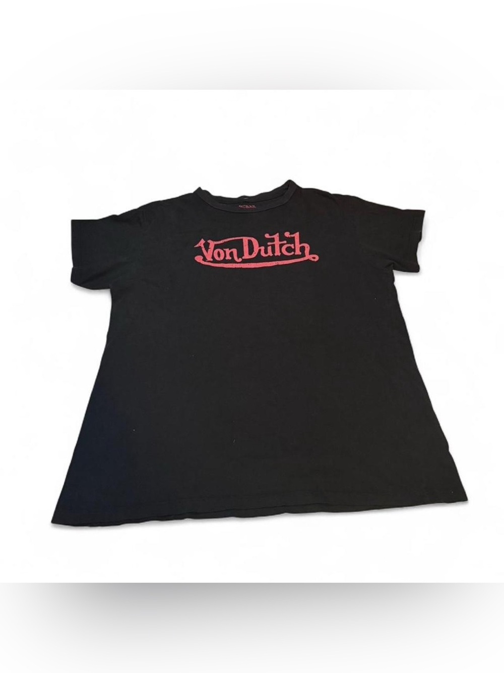 Von Dutch Y2K Black short sleeve Tee with Red Logo